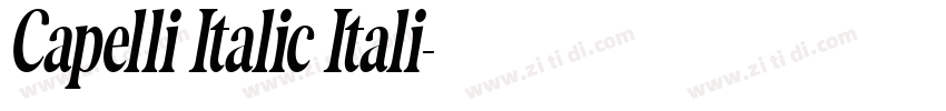 Capelli Italic Itali字体转换